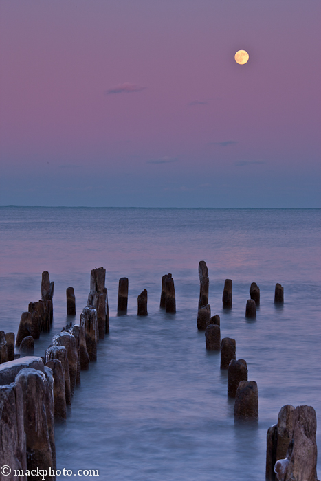 Moonrise, Lighthouse Beach