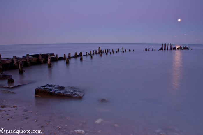 Moonrise, Lighthouse Beach