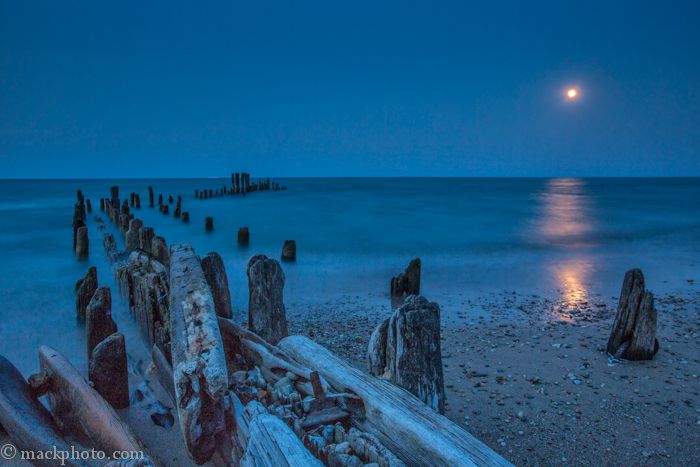 Moonrise, Lighthouse Beach